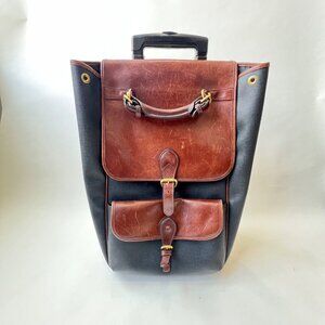 Mulholland Brothers carryon / Rolling bag, leather/coated leather, black…